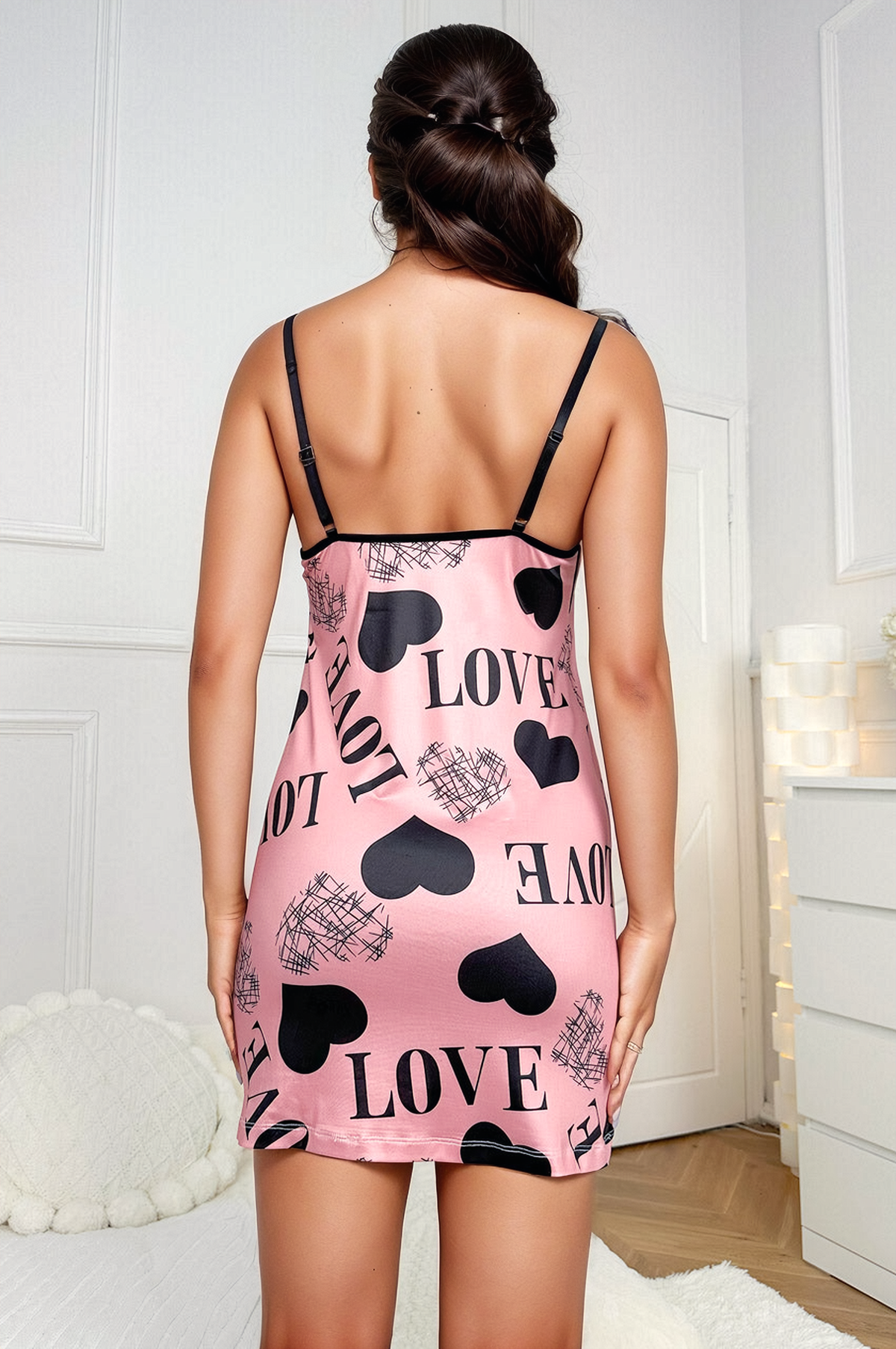 Satin Love Me Lingerie Chemise - Image 2