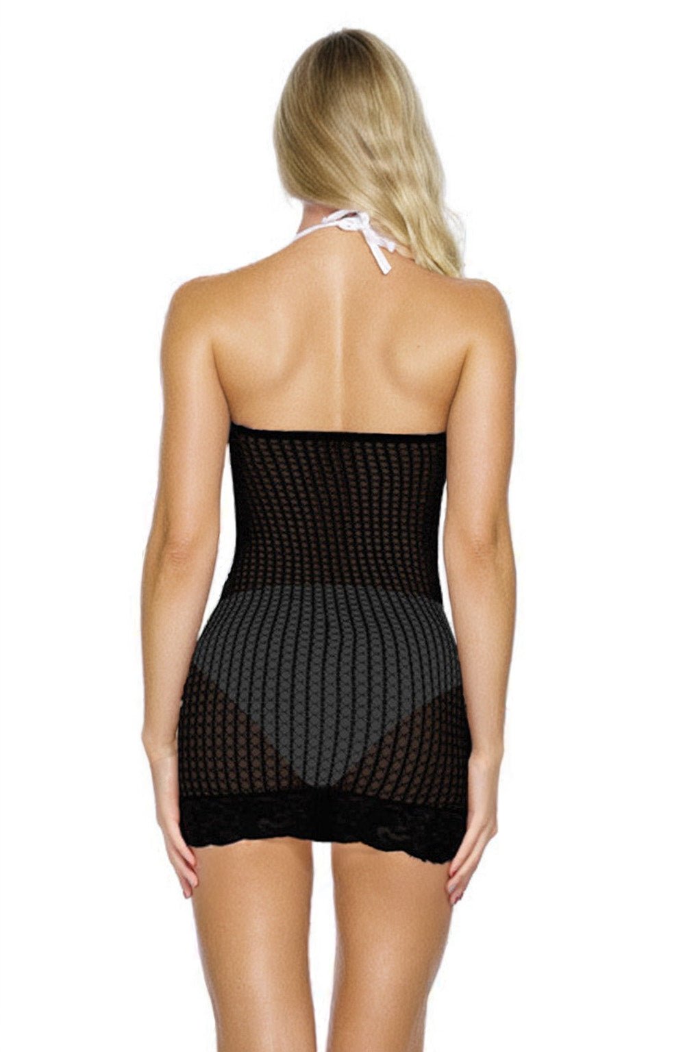 Seamless Mesh High Neck Dress - Image 3